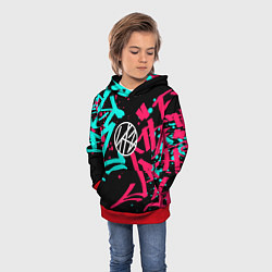 Толстовка-худи детская Stray Kids, цвет: 3D-красный — фото 2