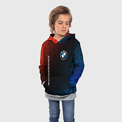 Толстовка-худи детская BMW БМВ, цвет: 3D-меланж — фото 2
