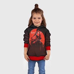 Толстовка-худи детская Ghost of Tsushima, цвет: 3D-красный — фото 2