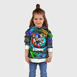 Толстовка-худи детская SONIC TRIO, цвет: 3D-белый — фото 2