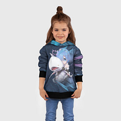 Толстовка-худи детская Re: Zero Жизнь с нуля, цвет: 3D-черный — фото 2