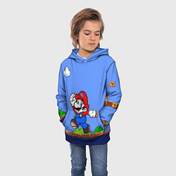 Толстовка-худи детская Mario, цвет: 3D-синий — фото 2