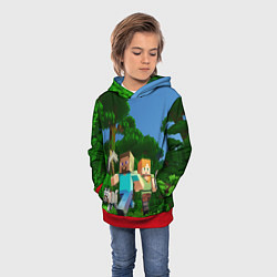 Толстовка-худи детская Minecraft, цвет: 3D-красный — фото 2