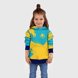 Толстовка-худи детская КАЗАХСТАН KAZAKHSTAN, цвет: 3D-синий — фото 2