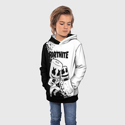 Толстовка-худи детская FORTNITE MARSHMELLO, цвет: 3D-черный — фото 2