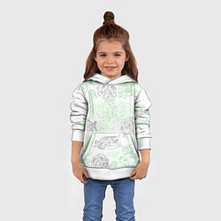 Толстовка-худи детская Нарисованные черепашки, цвет: 3D-белый — фото 2