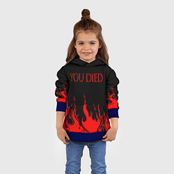 Толстовка-худи детская YOU DIED, цвет: 3D-синий — фото 2