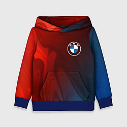 Толстовка-худи детская BMW БМВ, цвет: 3D-синий