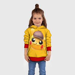 Толстовка-худи детская Pikachu Pika Pika, цвет: 3D-красный — фото 2