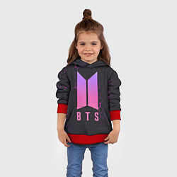 Толстовка-худи детская BTS, цвет: 3D-красный — фото 2