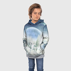 Толстовка-худи детская Пегас, цвет: 3D-меланж — фото 2