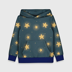 Толстовка-худи детская Звезды, цвет: 3D-синий