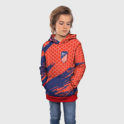 Толстовка-худи детская Atletico Madrid, цвет: 3D-красный — фото 2