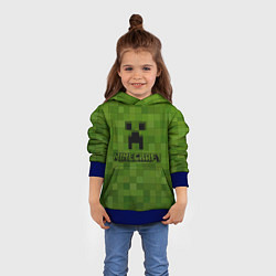 Толстовка-худи детская Minecraft, цвет: 3D-синий — фото 2