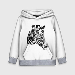 Толстовка-худи детская Zebra, цвет: 3D-меланж