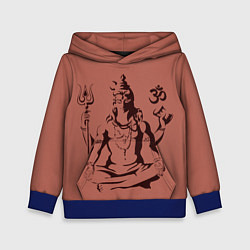Толстовка-худи детская Бог Шива, цвет: 3D-синий