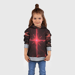 Толстовка-худи детская Лазерные лучи, цвет: 3D-меланж — фото 2