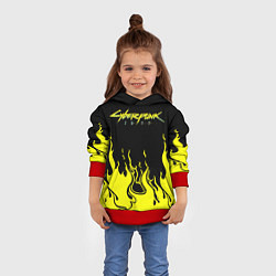 Толстовка-худи детская CYBERPUNK 2077, цвет: 3D-красный — фото 2