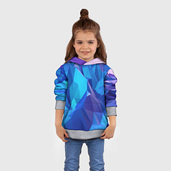 Толстовка-худи детская NEON CRYSTALLS, цвет: 3D-меланж — фото 2