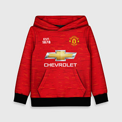 Толстовка-худи детская MANCHESTER UNITED 2021 - HOME, цвет: 3D-черный