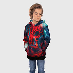 Толстовка-худи детская Гигантский космический монстр, цвет: 3D-черный — фото 2