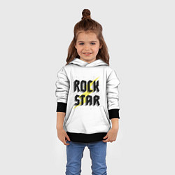 Толстовка-худи детская Rock star, цвет: 3D-черный — фото 2