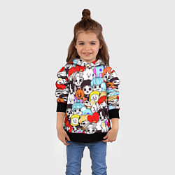 Толстовка-худи детская BTS BT21, цвет: 3D-черный — фото 2