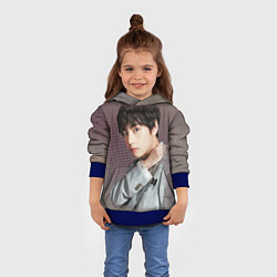 Толстовка-худи детская BTS Ким Тэ Хён, цвет: 3D-синий — фото 2