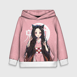 Толстовка-худи детская Nezuko, цвет: 3D-белый
