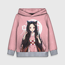 Толстовка-худи детская Nezuko, цвет: 3D-меланж