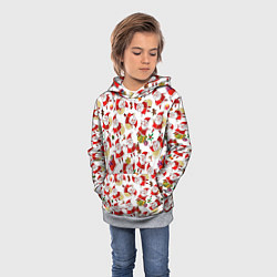 Толстовка-худи детская Дед Мороз, цвет: 3D-меланж — фото 2