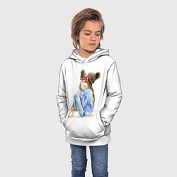 Толстовка-худи детская Самая лучшая мама, цвет: 3D-белый — фото 2