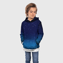 Толстовка-худи детская Звездное небо, цвет: 3D-белый — фото 2