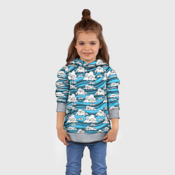 Толстовка-худи детская КИМОНО ТАНДЖИРО, цвет: 3D-меланж — фото 2