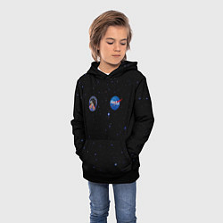 Толстовка-худи детская NaSa Space Космос Наса, цвет: 3D-черный — фото 2