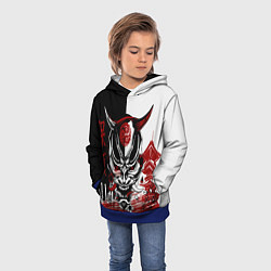 Толстовка-худи детская Самурай Samurai, цвет: 3D-синий — фото 2
