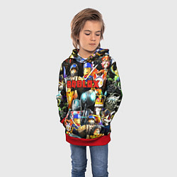 Толстовка-худи детская ROBLOX, цвет: 3D-красный — фото 2