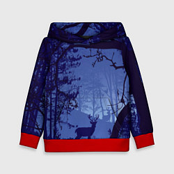Толстовка-худи детская ЛЕС, цвет: 3D-красный