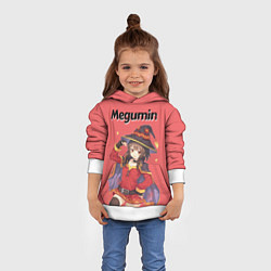 Толстовка-худи детская Megumin, цвет: 3D-белый — фото 2