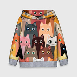 Детская толстовка Котики мультяшные