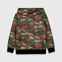 Детская толстовка Камуфляж и розы