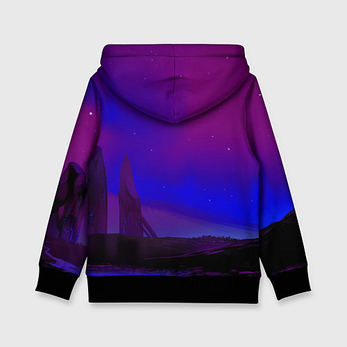 Детская толстовка Сказочный волк / 3D-Черный – фото 2