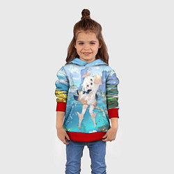 Толстовка-худи детская Paimon, цвет: 3D-красный — фото 2