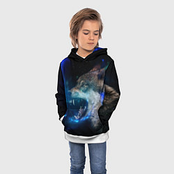 Толстовка-худи детская Волчара Юморит, цвет: 3D-белый — фото 2