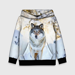 Толстовка-худи детская Я зимой, цвет: 3D-черный