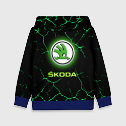 Толстовка-худи детская SKODA, цвет: 3D-синий