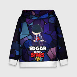 Толстовка-худи детская BRAWL STARS EDGAR, цвет: 3D-белый