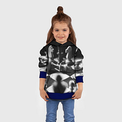 Толстовка-худи детская Шахматы фигуры доска ход мат, цвет: 3D-синий — фото 2