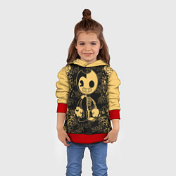 Толстовка-худи детская Bendy And The Ink Machine краска, цвет: 3D-красный — фото 2