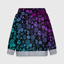 Толстовка-худи детская ЛОГО ФУТБОЛЬНЫХ КОМАНД НЕОН, цвет: 3D-меланж